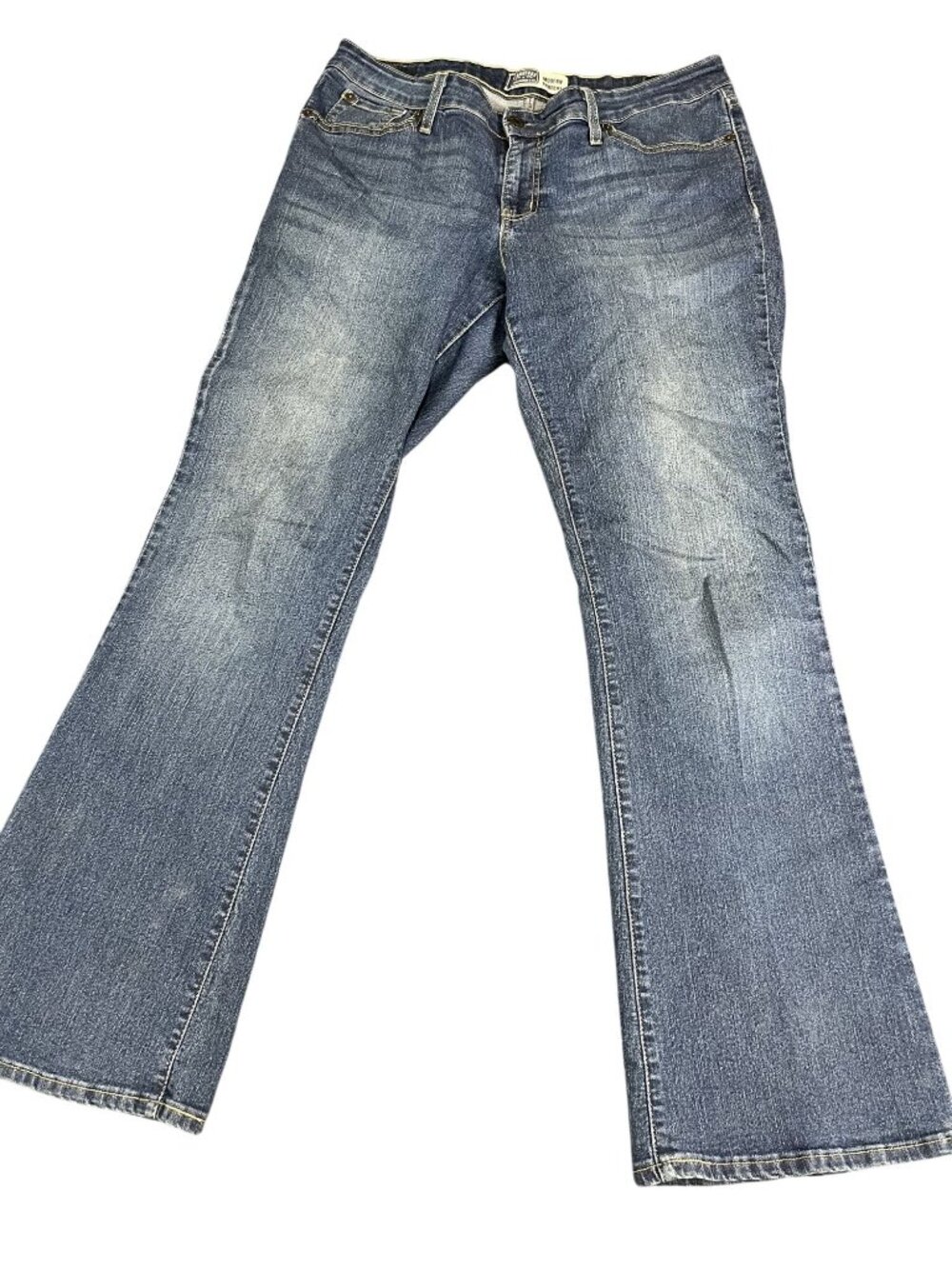 Signature By Levi Strauss & Co. Womens Blue Bootcut Jeans Mid-Rise Size 14M